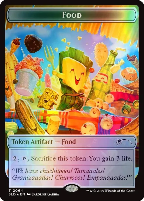 Food Token - Rainbow Foil