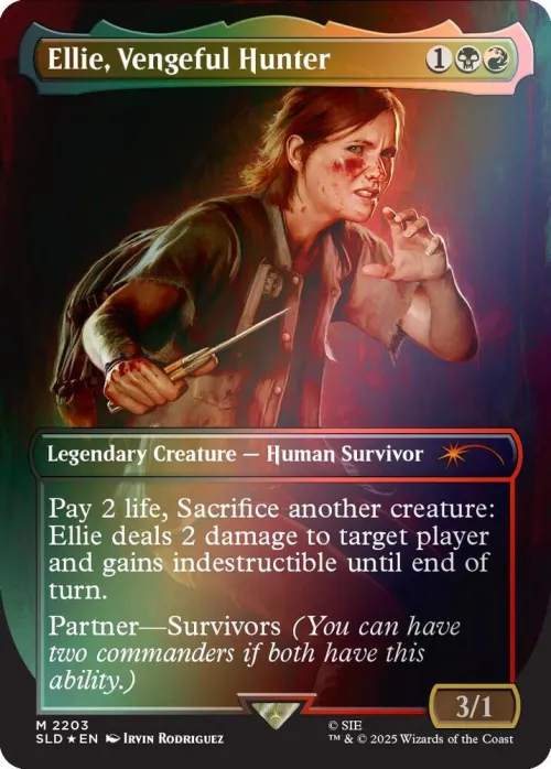 Ellie, Vengeful Hunter - Rainbow Foil