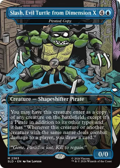 Slash, Evil Turtle from Dimension X - Pirated Copy - Foil