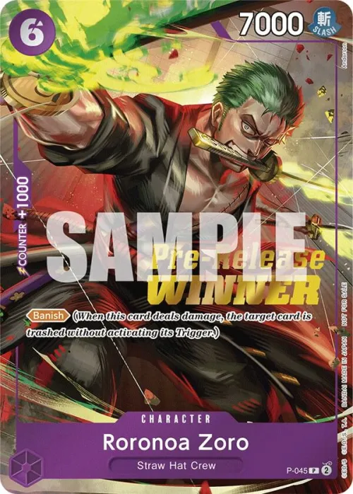 Roronoa Zoro - Op 06 Pre Release Tournament W