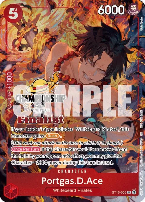 Portgas.D.Ace - Cs 25 26 Finalist Card Set 1