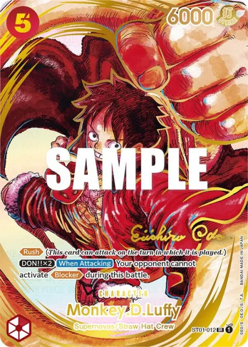 Monkey.D.Luffy - Gold Stamped Signature