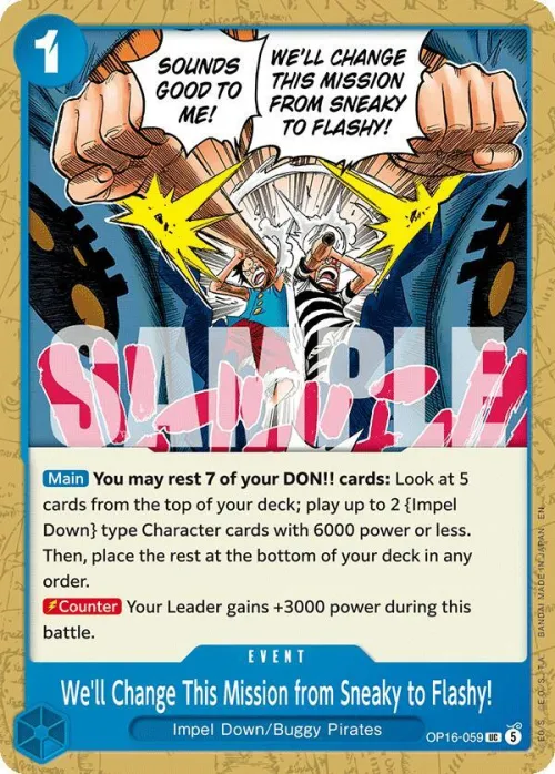We'll Change This Mission from Sneaky to Flashy!