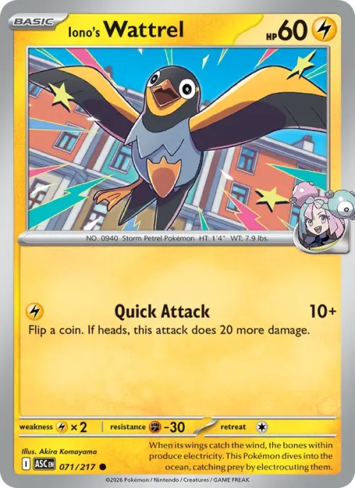 Iono's Wattrel - Poke Ball