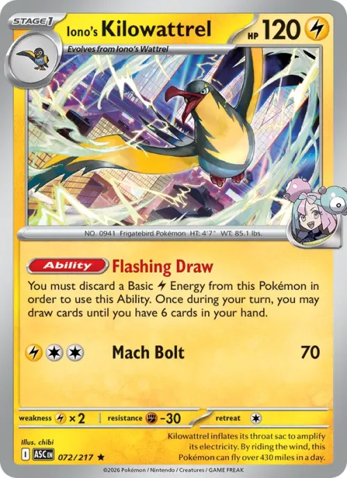 Iono's Kilowattrel - Poke Ball