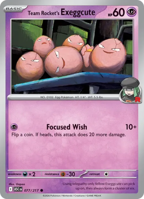 Team Rocket's Exeggcute - Energy Symbol Pattern