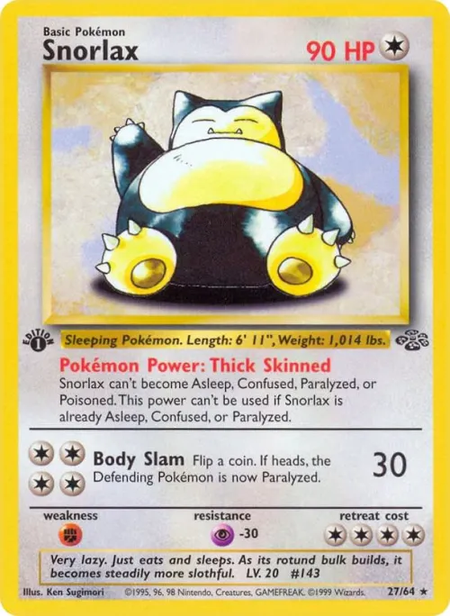 Snorlax (27) - 1st Edition
