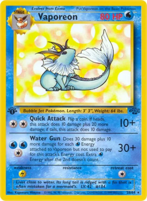 Vaporeon (28) - 1st Edition