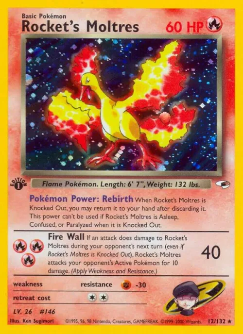 Rocket's Moltres - 1st Edition Holo