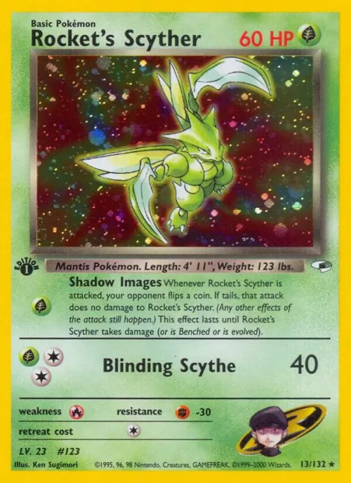 Rocket's Scyther - 1st Edition Holo