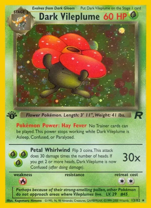 Dark Vileplume (13) - 1st Edition Holo