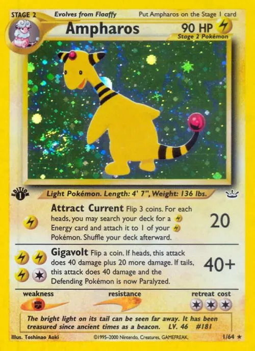 Ampharos - 1st Edition Holo