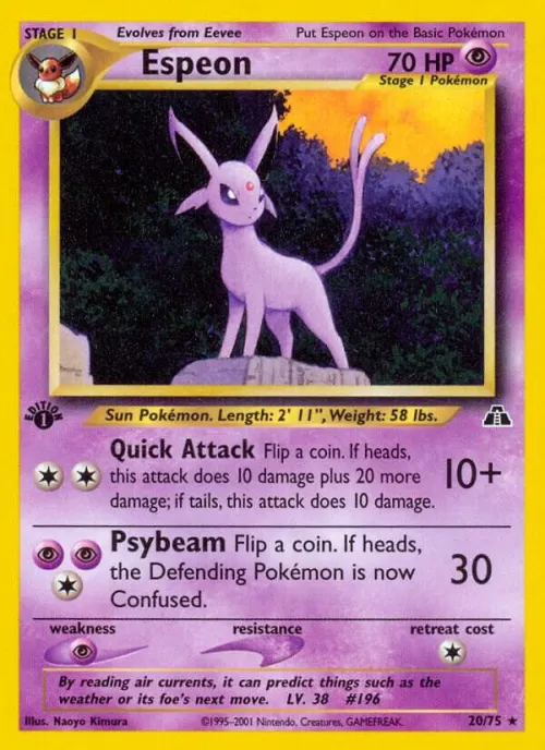 Espeon (20) - 1st Edition