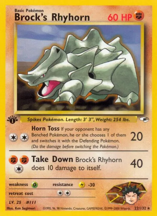 Brock's Rhyhorn (22) - 1st Edition