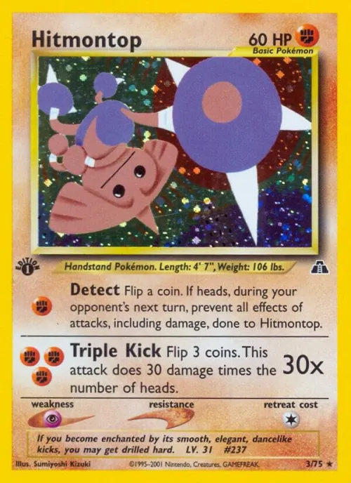 Hitmontop (3) - 1st Edition Holo