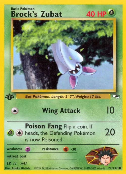 Brock's Zubat (74) - 1st Edition