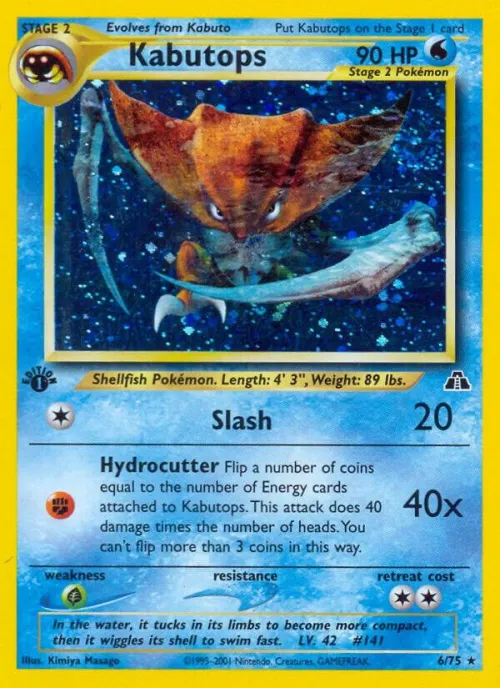 Kabutops (6) - 1st Edition Holo