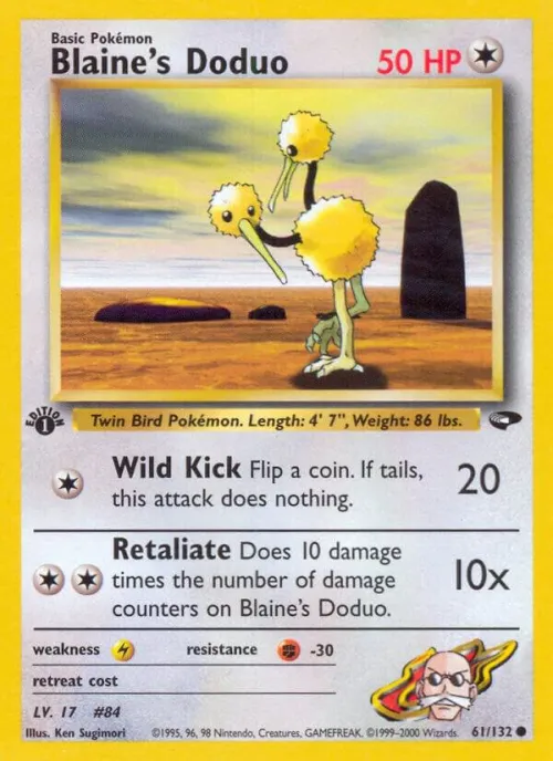 Blaine's Doduo - 1st Edition