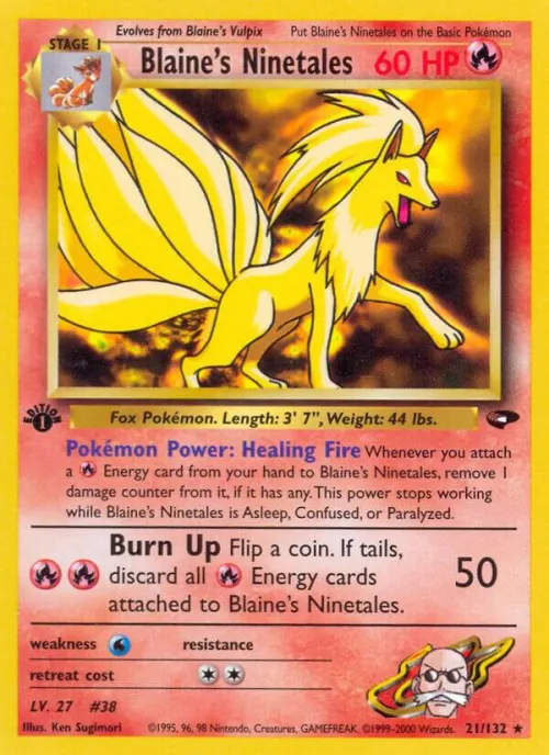Blaine's Ninetales - 1st Edition
