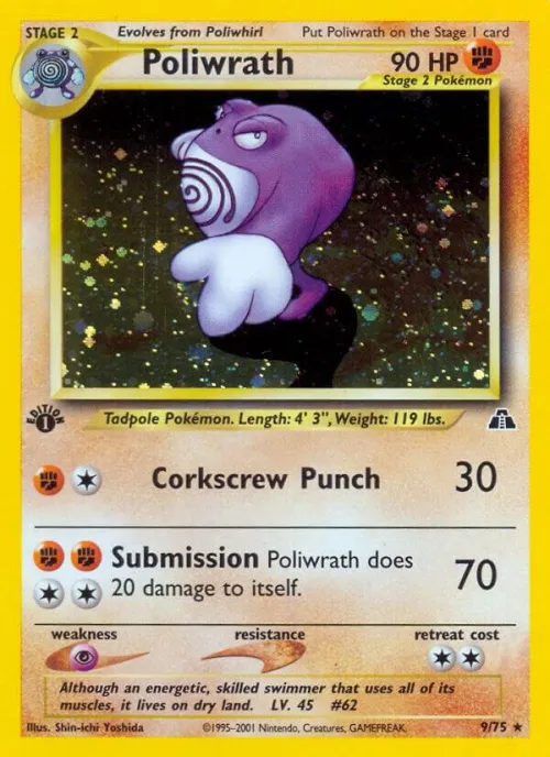 Poliwrath (9) - 1st Edition Holo