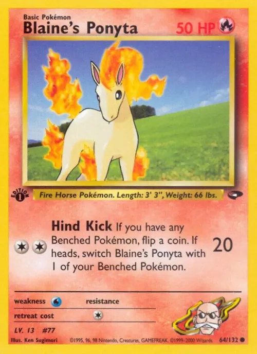 Blaine's Ponyta - 1st Edition