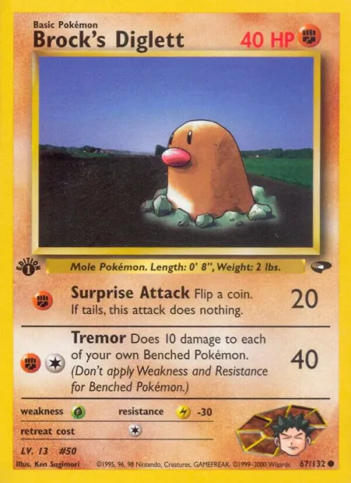 Brock's Diglett - 1st Edition