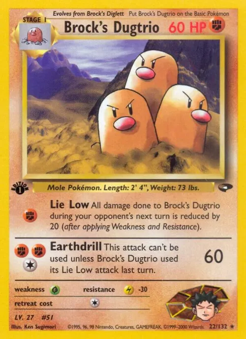 Brock's Dugtrio - 1st Edition