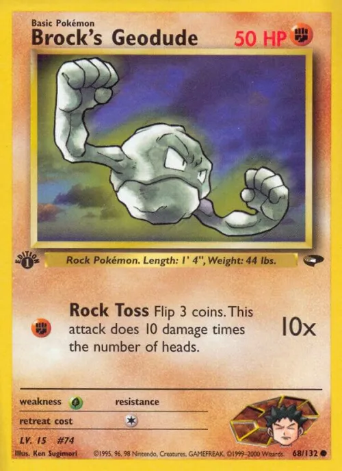 Brock's Geodude - 1st Edition