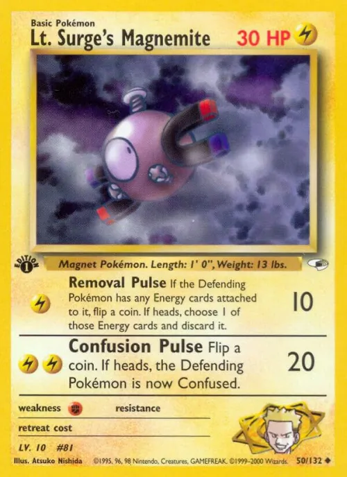 Lt. Surge's Magnemite (50) - 1st Edition