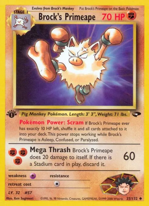 Brock's Primeape - 1st Edition