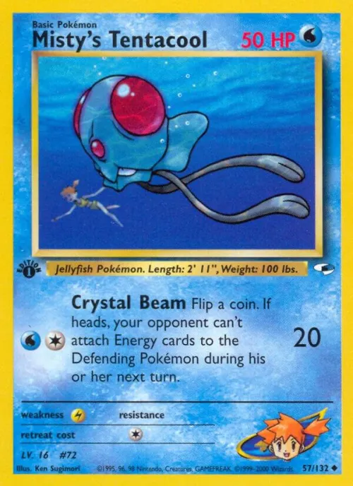 Misty's Tentacool (57) - 1st Edition