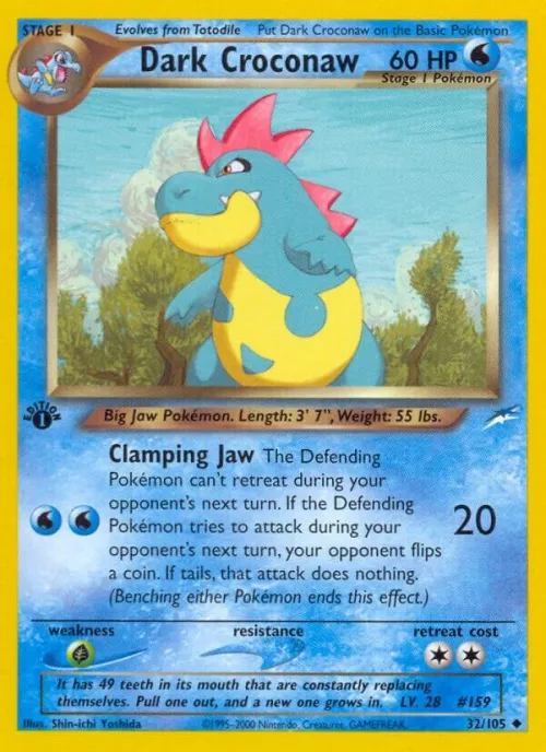 Dark Croconaw - 1st Edition
