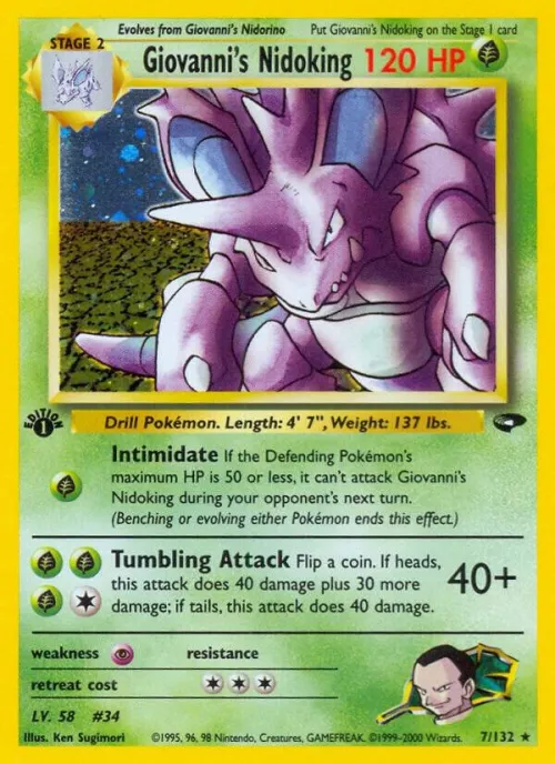 Giovanni's Nidoking - 1st Edition Holo