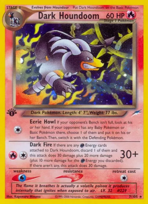 Dark Houndoom - 1st Edition Holo