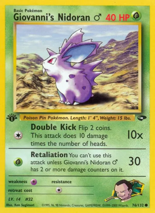 Giovanni's Nidoran M - 1st Edition