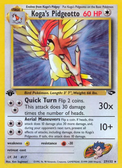 Koga's Pidgeotto - 1st Edition