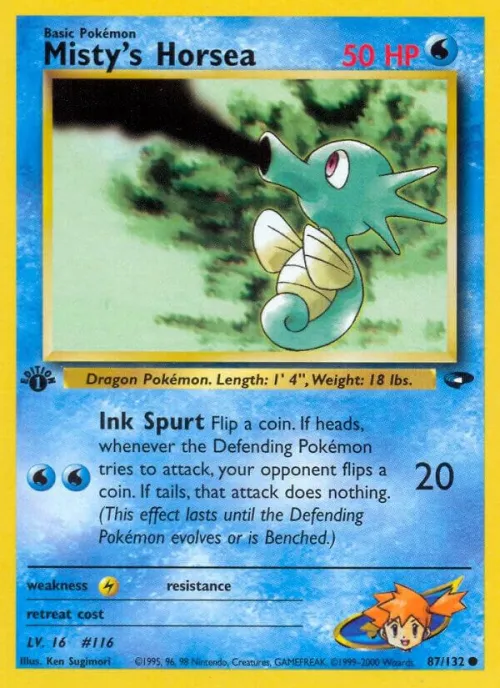 Misty's Horsea - 1st Edition