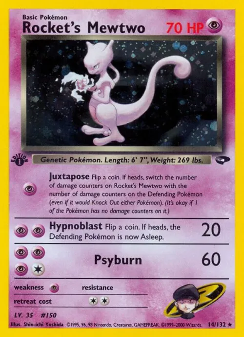 Rocket's Mewtwo - 1st Edition Holo
