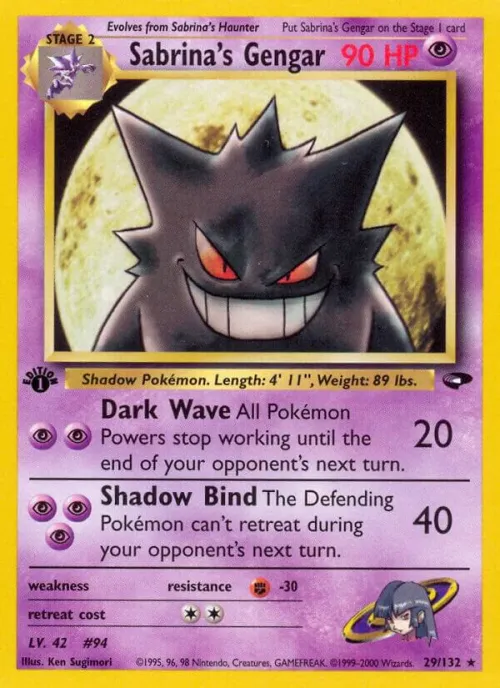 Sabrina's Gengar - 1st Edition