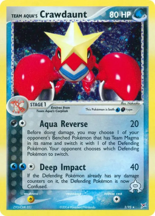 Team Aqua's Crawdaunt - Holo