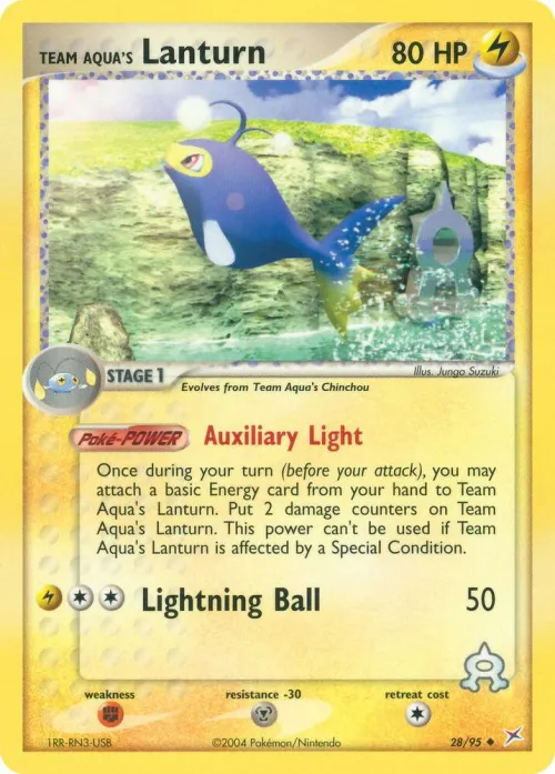 Team Aqua's Lanturn - Reverse Holo