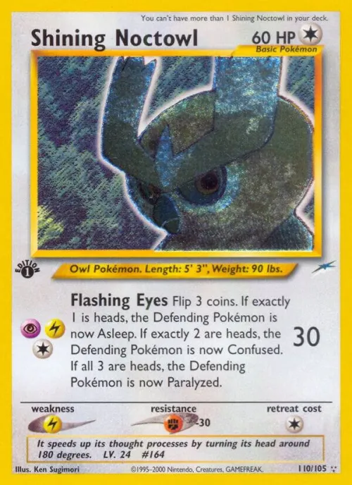 Shining Noctowl - 1st Edition Holo