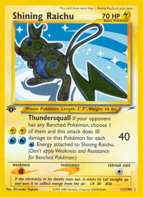 Shining Raichu - Unlimited Holo