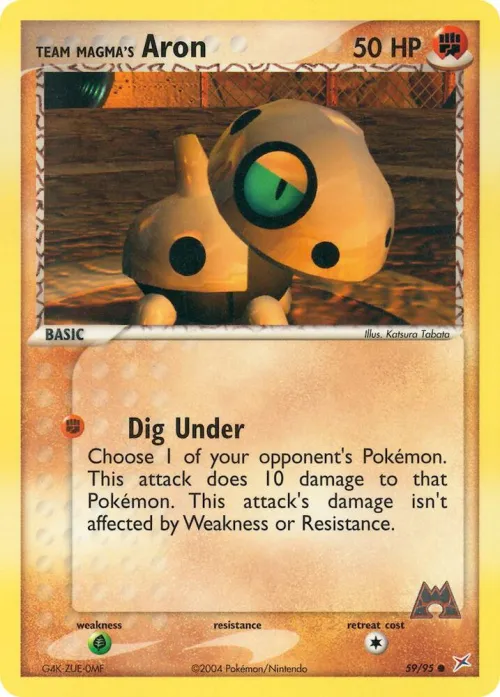 Team Magma's Aron - Reverse Holo