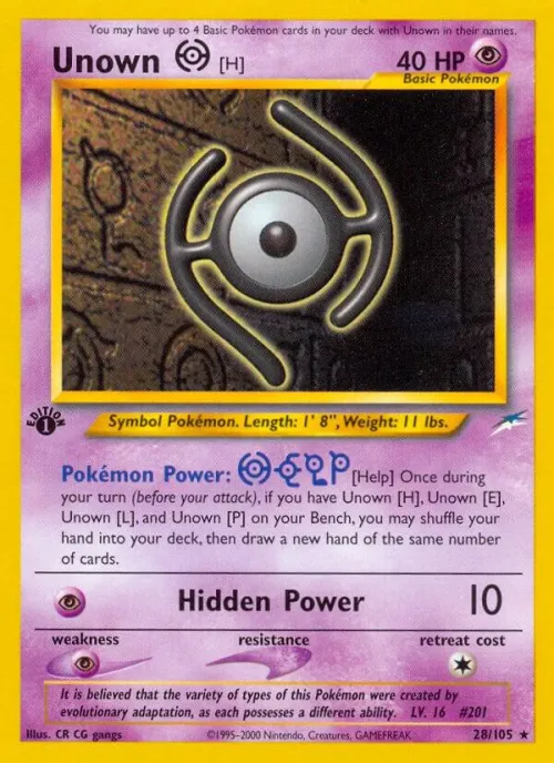 Unown [H] - 1st Edition