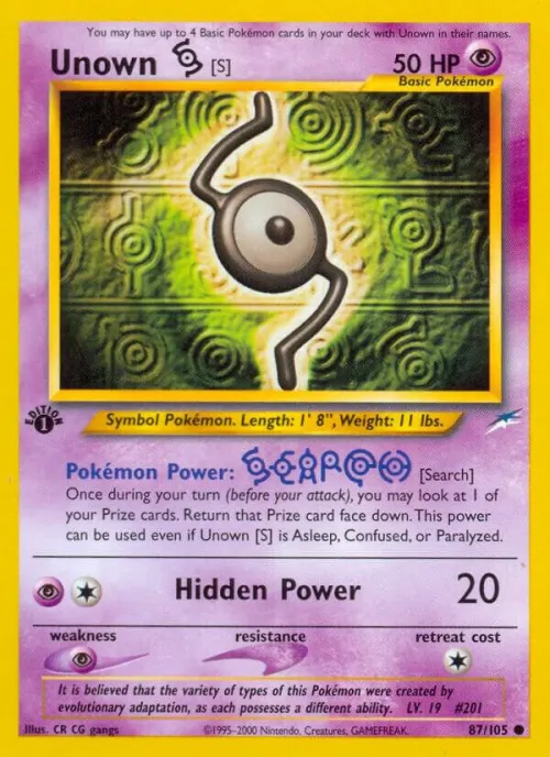 Unown [S] - 1st Edition