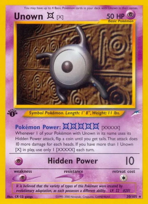 Unown [X] - 1st Edition