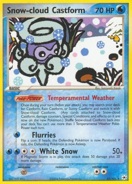 Snow-cloud Castform - Reverse Holo