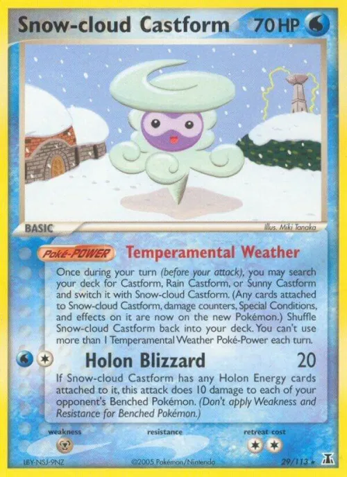 Snow-cloud Castform - Reverse Holo