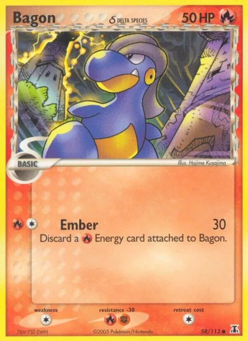 Bagon - 058/113 (Delta Species) - Reverse Holo